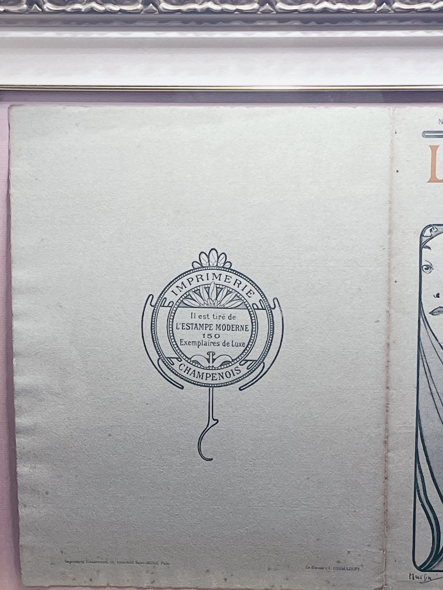 ミュシャ「レスタンプ モデルヌの表紙」オリジナルリトグラフ - ギャラリーK