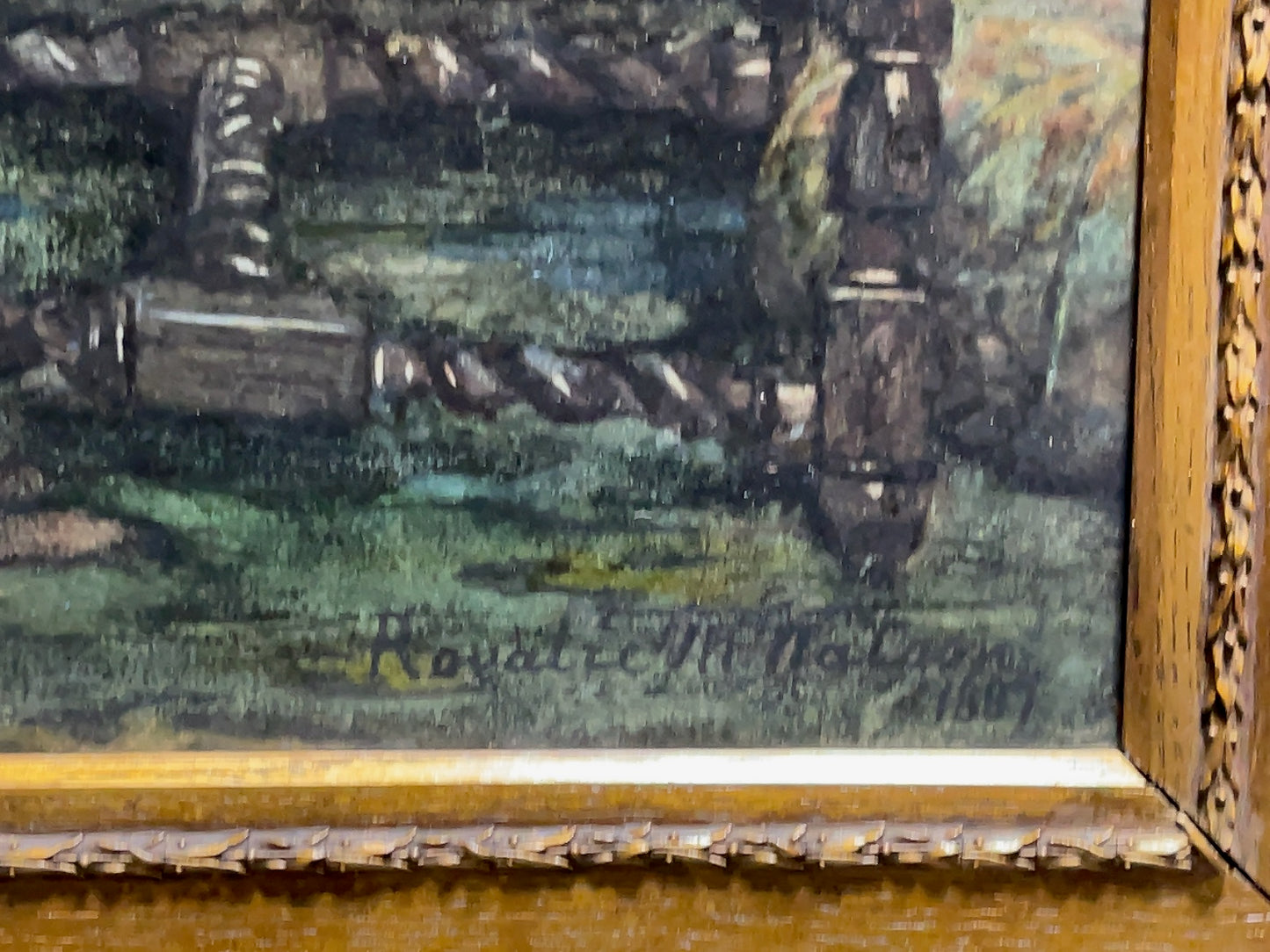 ロザリー・M・ワトソン「グラッドストンをプリムローズの冠で飾る」水彩画 - ギャラリーK