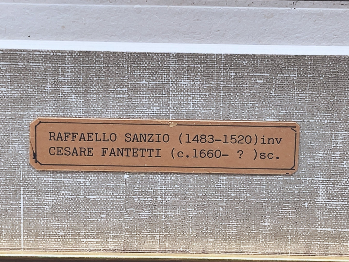 ラファエロ(after) エングレービング「アビメレクはイサクがリベカを愛撫しているのを見る」 - ギャラリーK