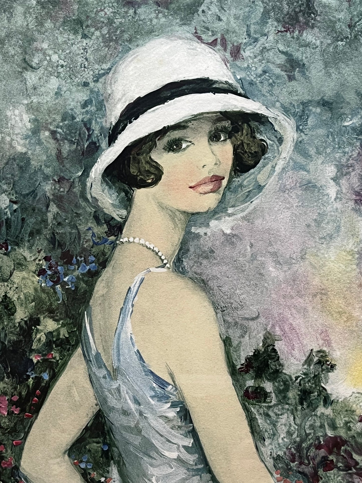 ベルナール・シャロワ「セーヌの岸辺」リトグラフ