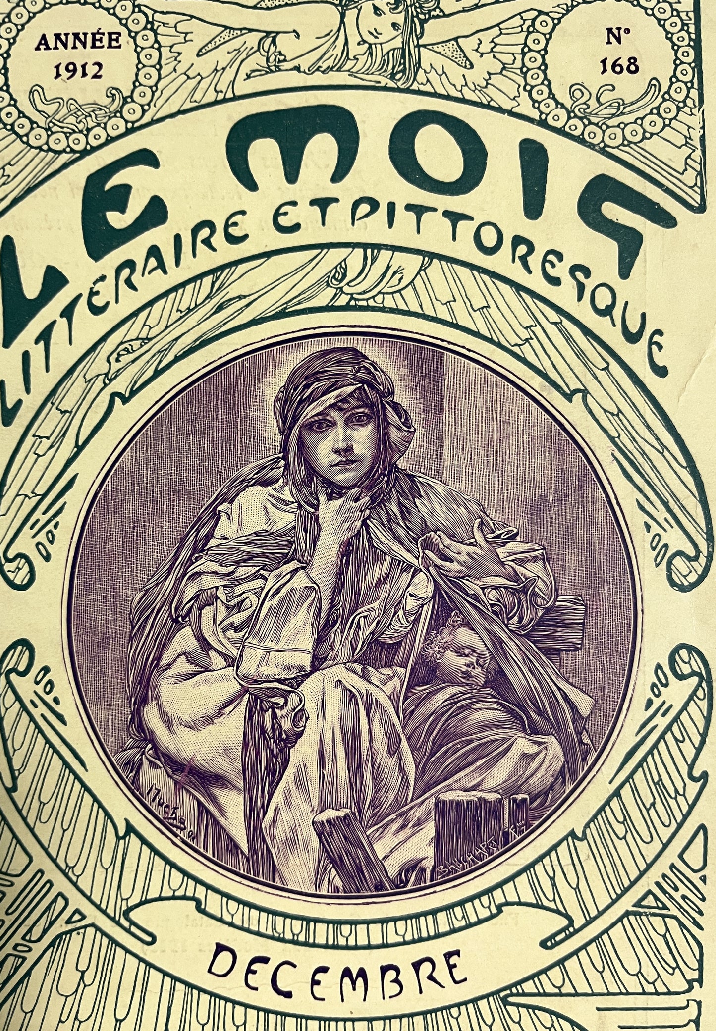 アルフォンス・ミュシャ 表紙絵「ル・モア」1912年12月号