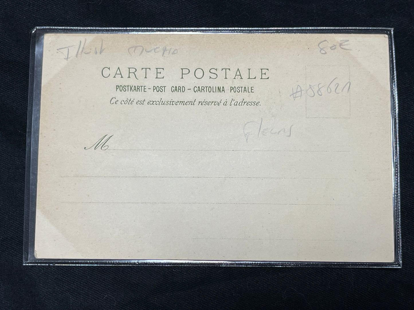 ミュシャ「四季シリーズ 冬 」オリジナルリトグラフ絵はがき