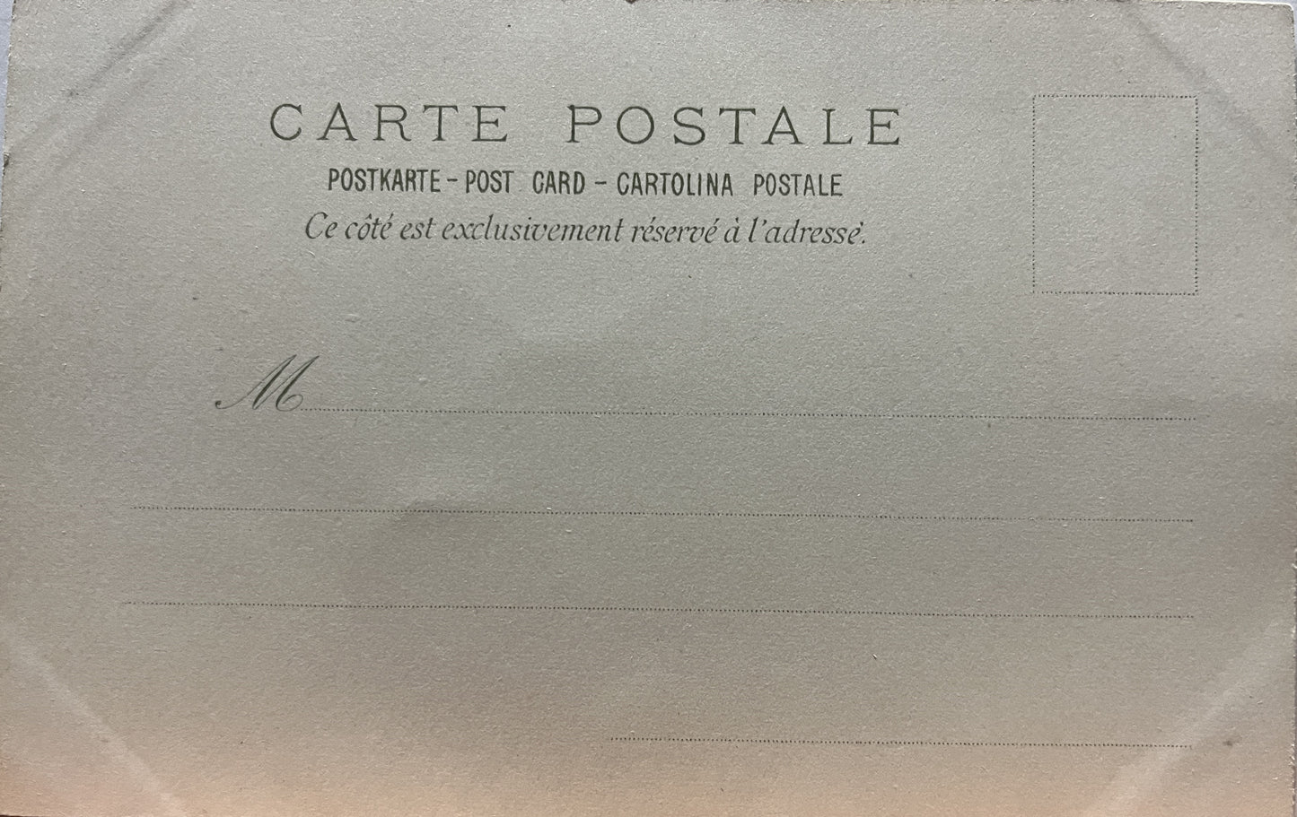 ミュシャ「カレンダー」オリジナルリトグラフ絵はがき