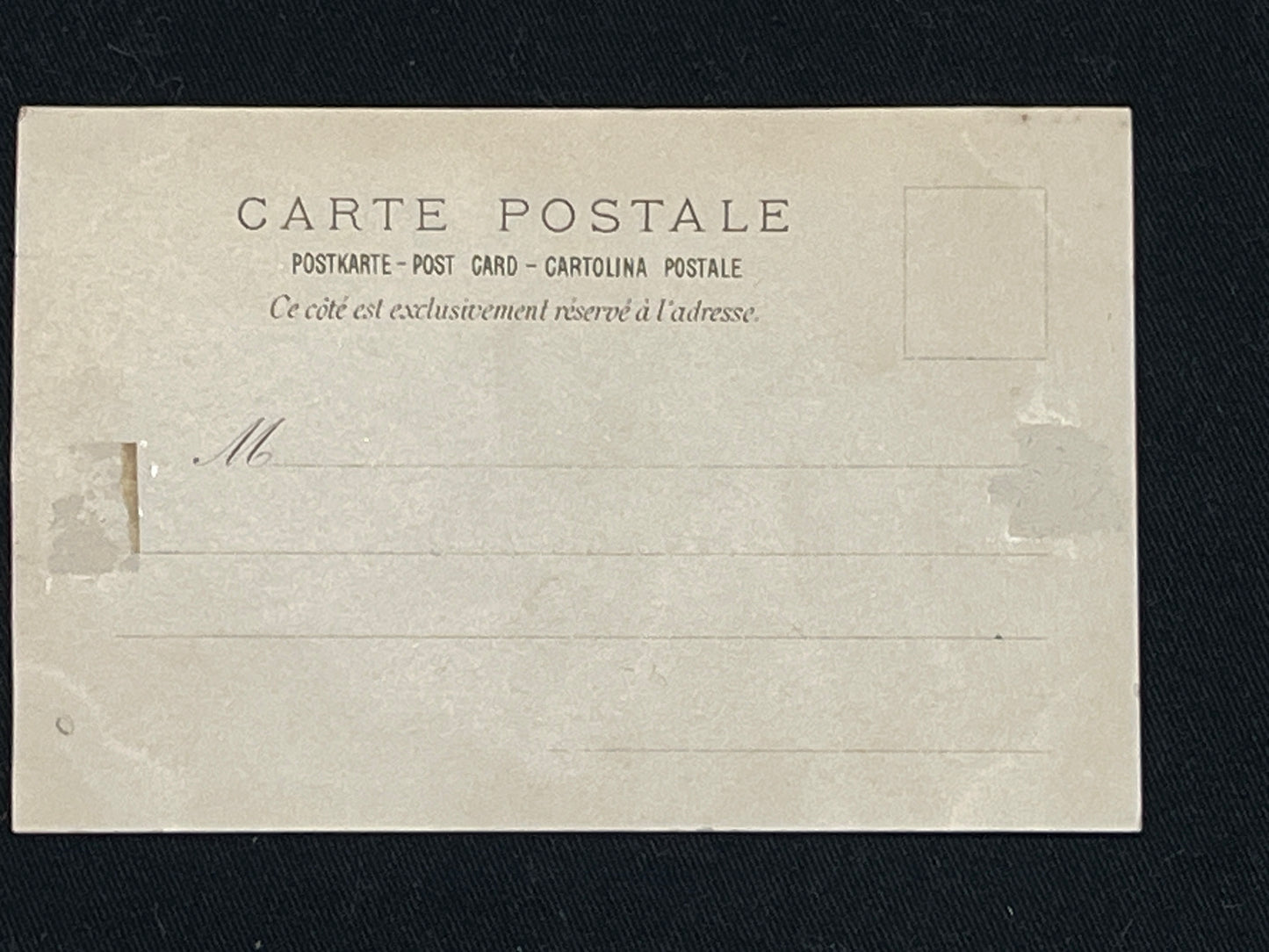 ミュシャ「モエ・エ・シャンドンのメニュー」オリジナルリトグラフ絵はがき