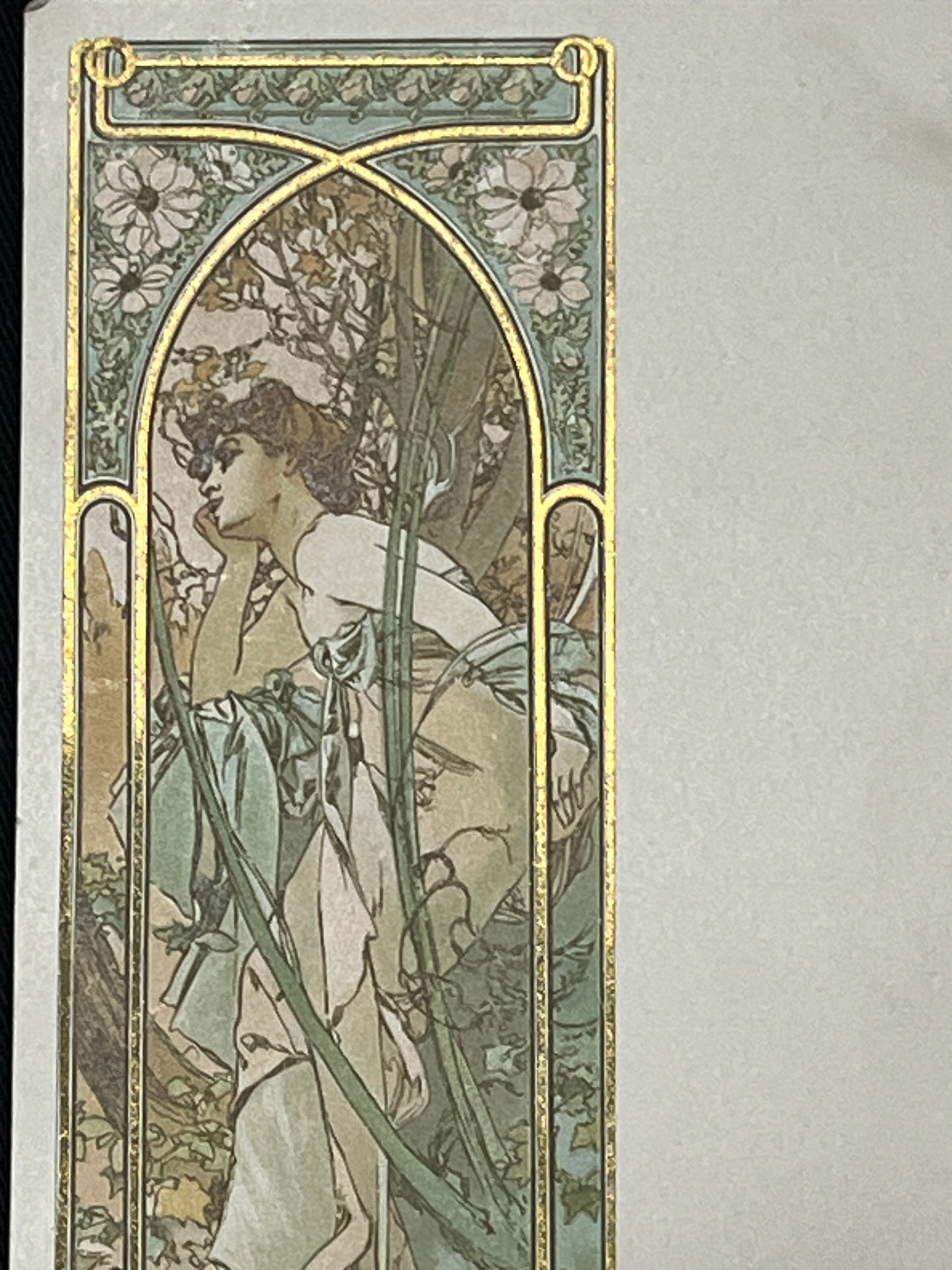 ミュシャ「夕べの夢想」オリジナルリトグラフ絵はがき