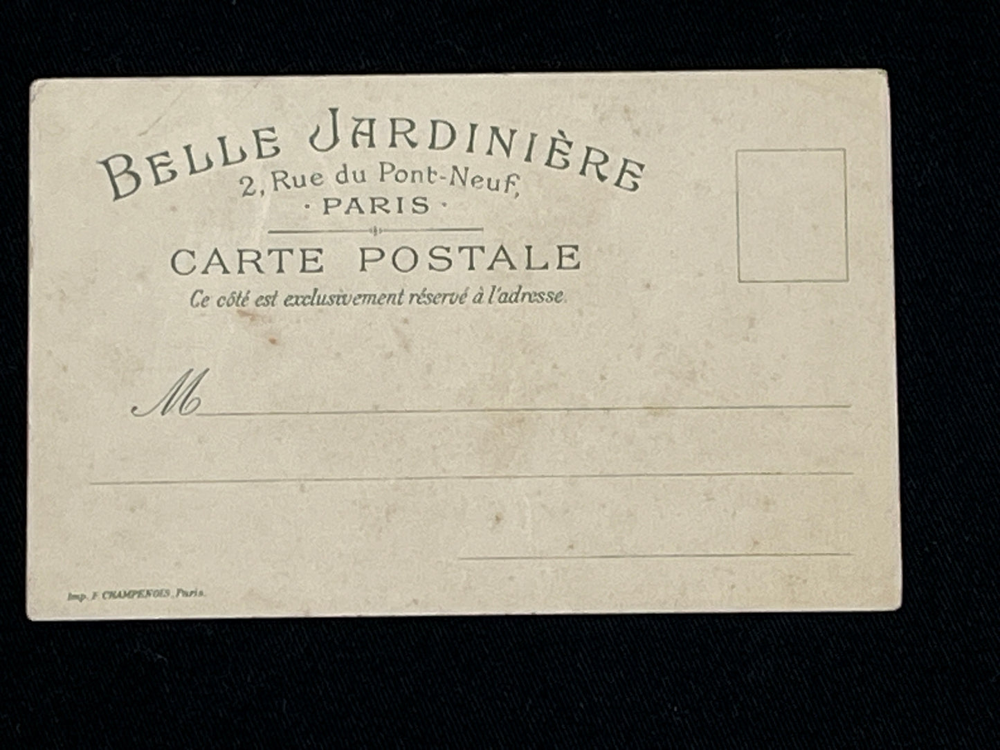 ミュシャ「バンケットのメニュー」オリジナルリトグラフ絵はがき