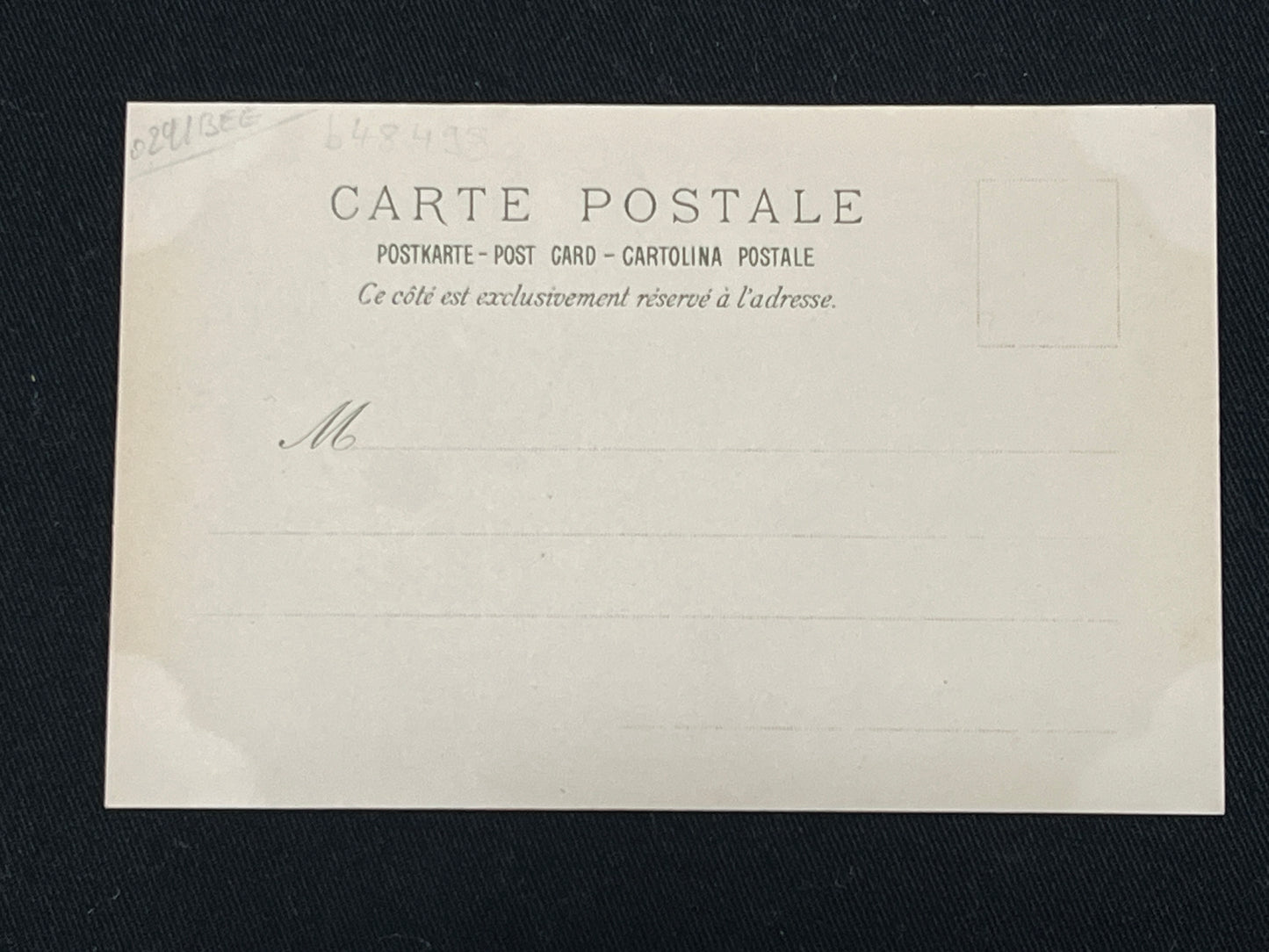 ミュシャ「ショコラマッソンのカレンダー 冬」オリジナルリトグラフ絵はがき