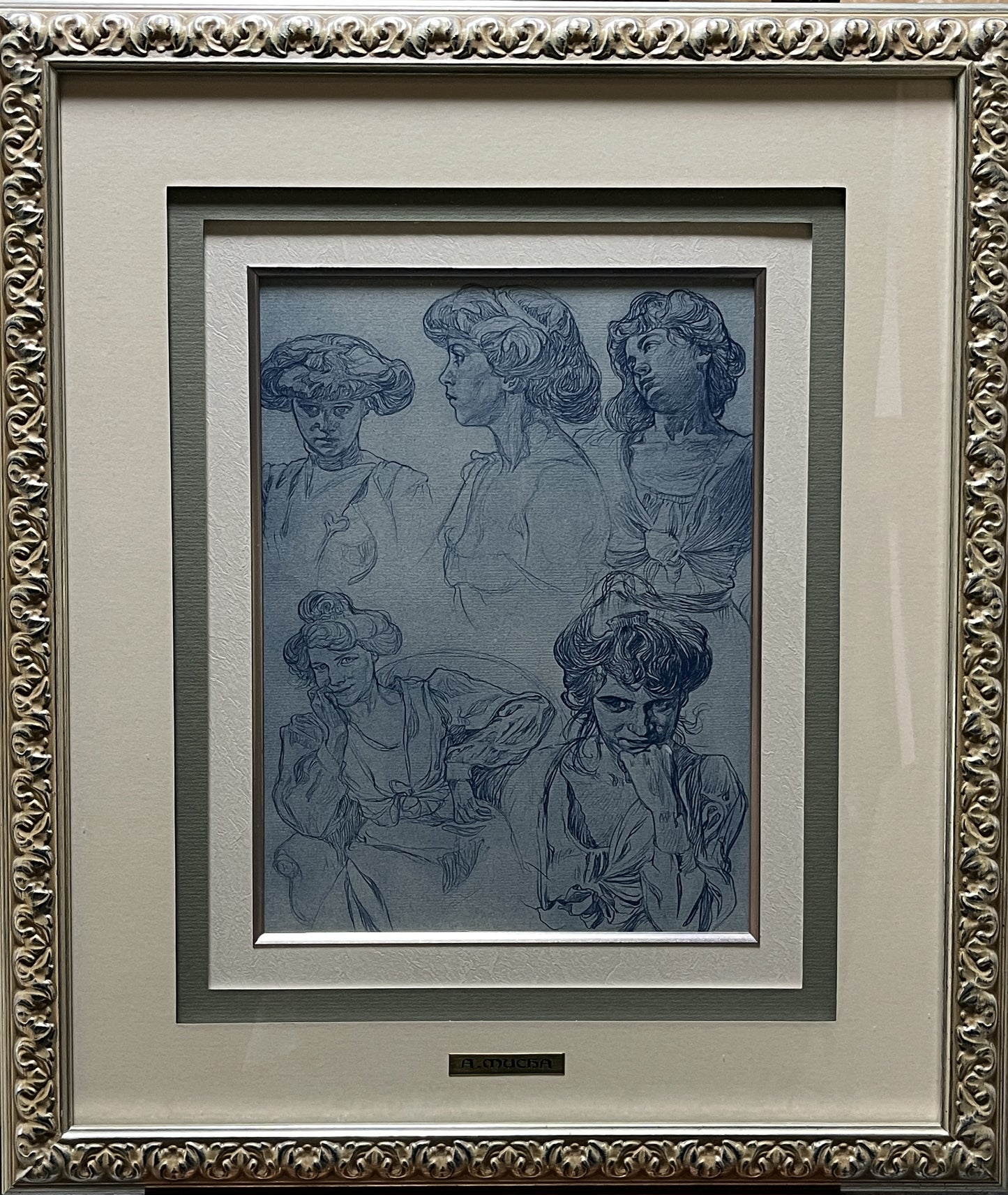 アルフォンス・ミュシャ「装飾資料集 PL22」額付き