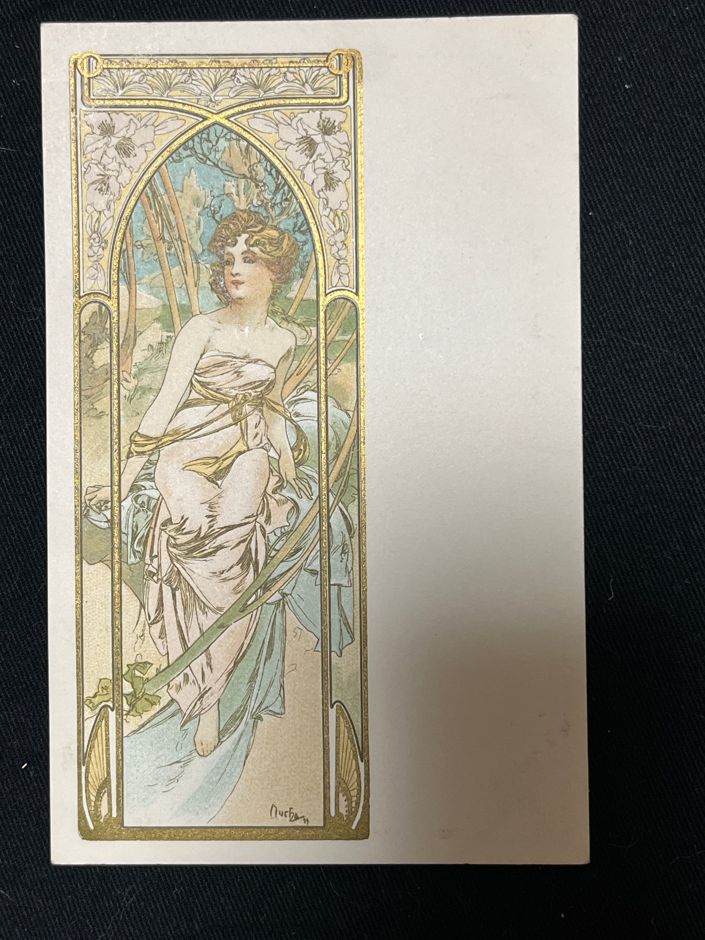 アルフォンス・ミュシャ「朝の目覚め」オリジナル絵はがき