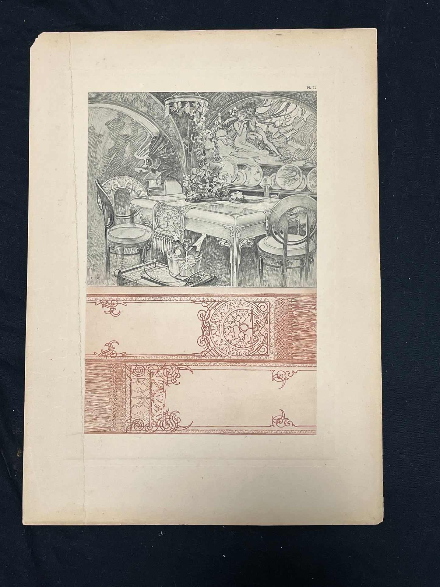 アルフォンス・ミュシャ「装飾資料集 PL71,PL72」シート2枚組