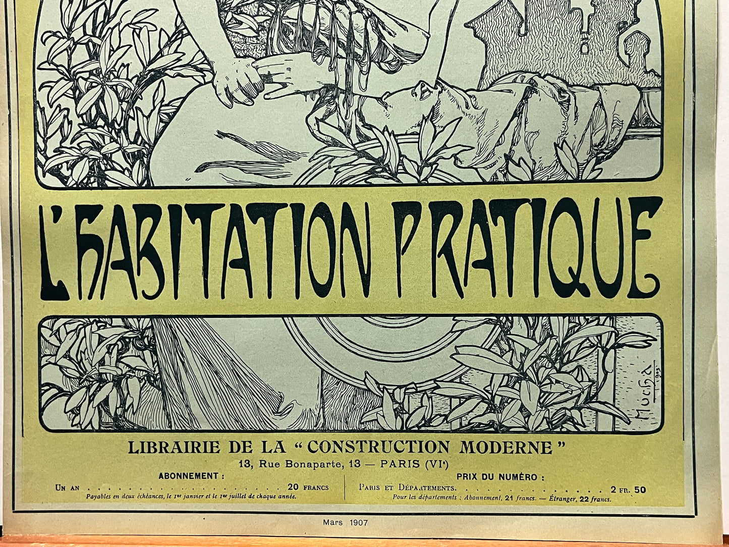 アルフォンス・ミュシャ『実用的な住まい』誌(l'Habitation Pratique)表紙