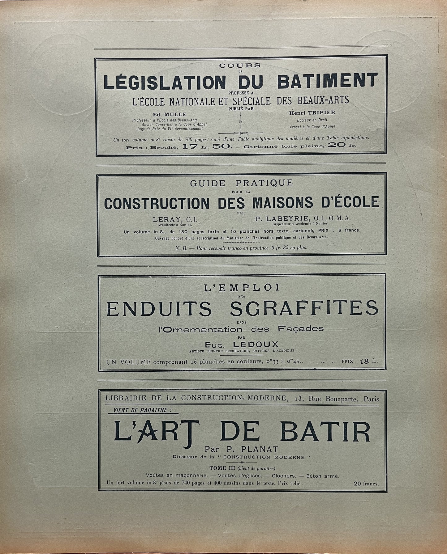 アルフォンス・ミュシャ『実用的な住まい』誌(l'Habitation Pratique)表紙