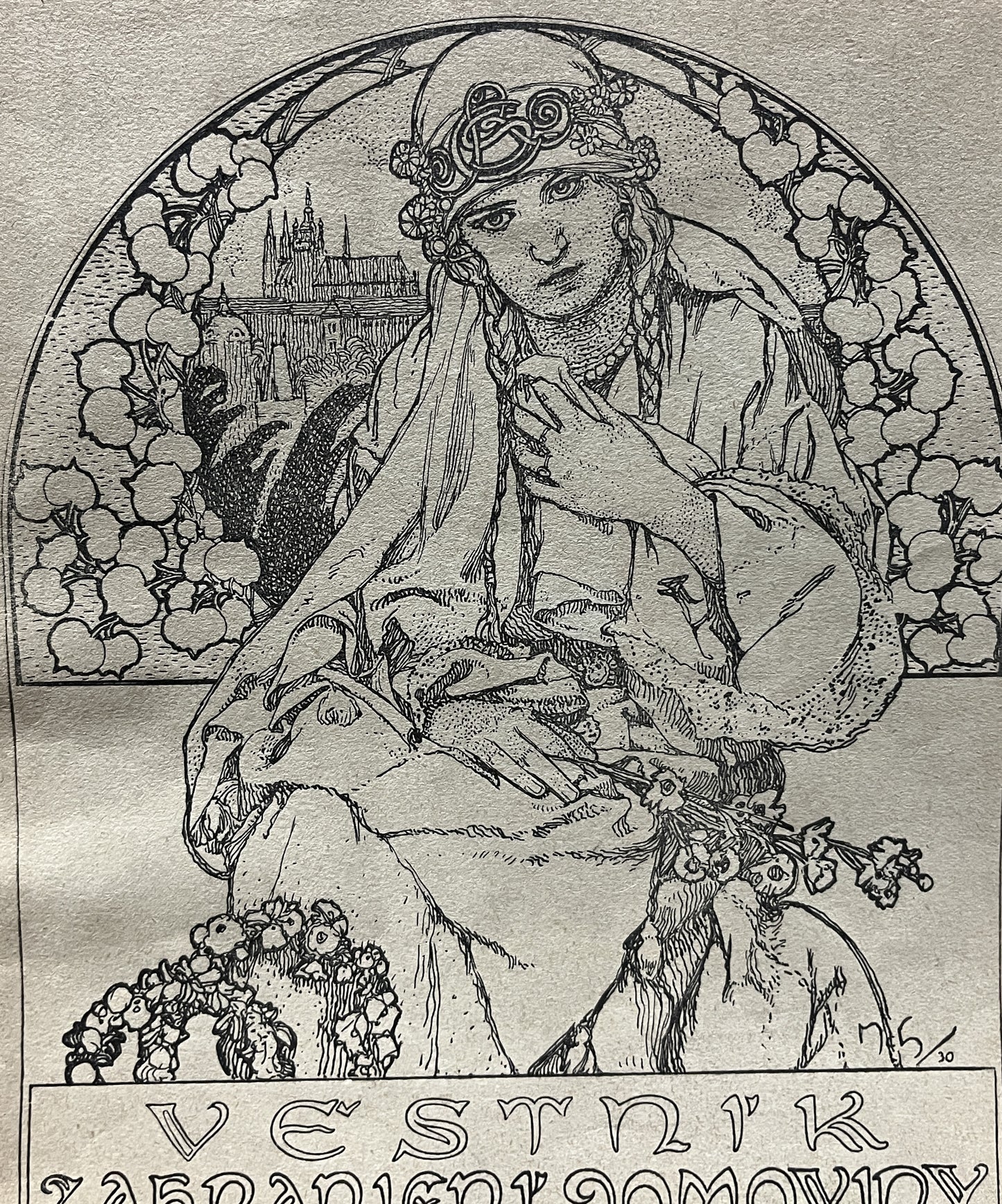 アルフォンス・ミュシャ 表紙絵「 FOREIGN HOMELAND - CZECHOSLOVAKIA - 1931」