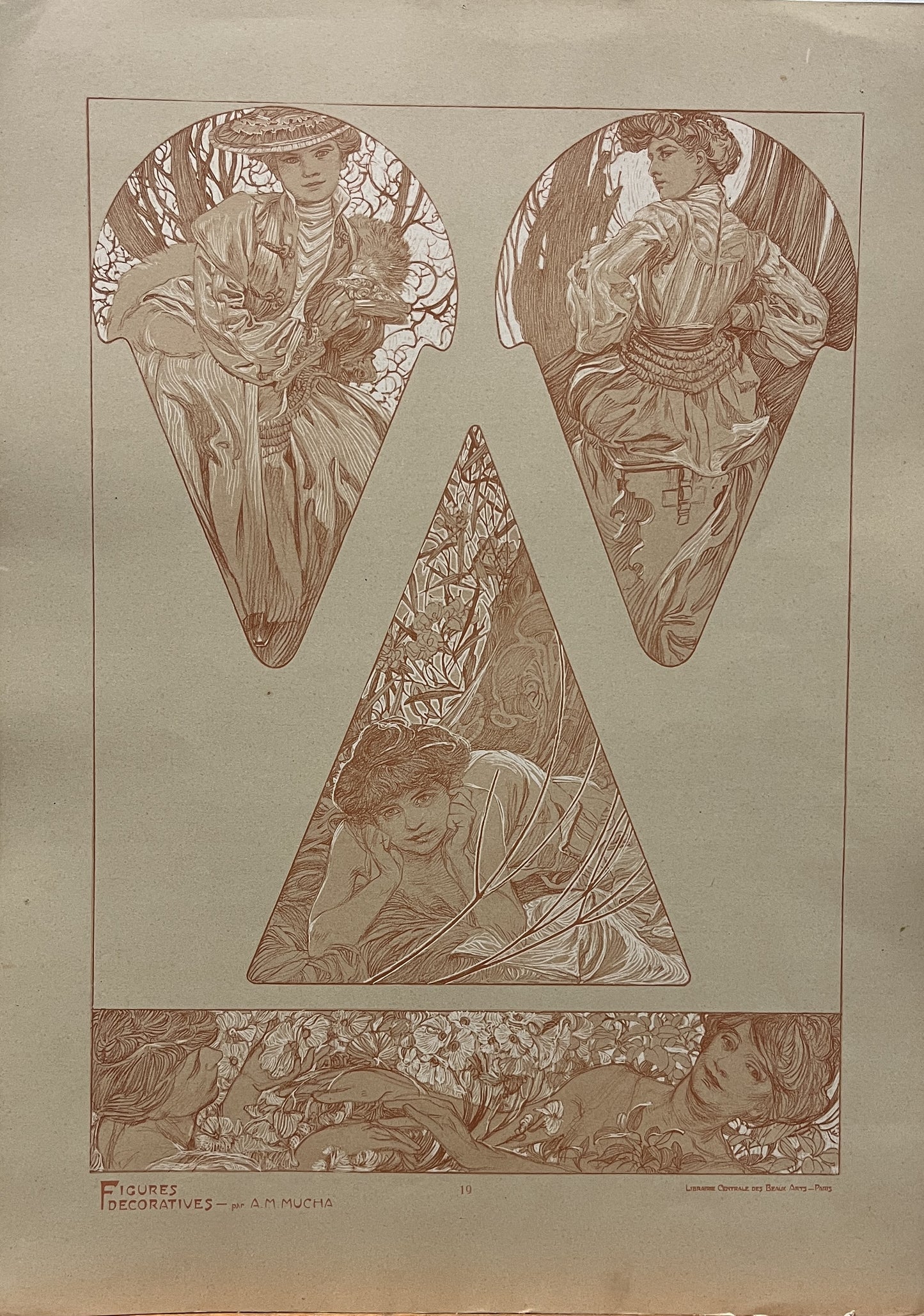 アルフォンス・ミュシャ「装飾人物集 PL19」