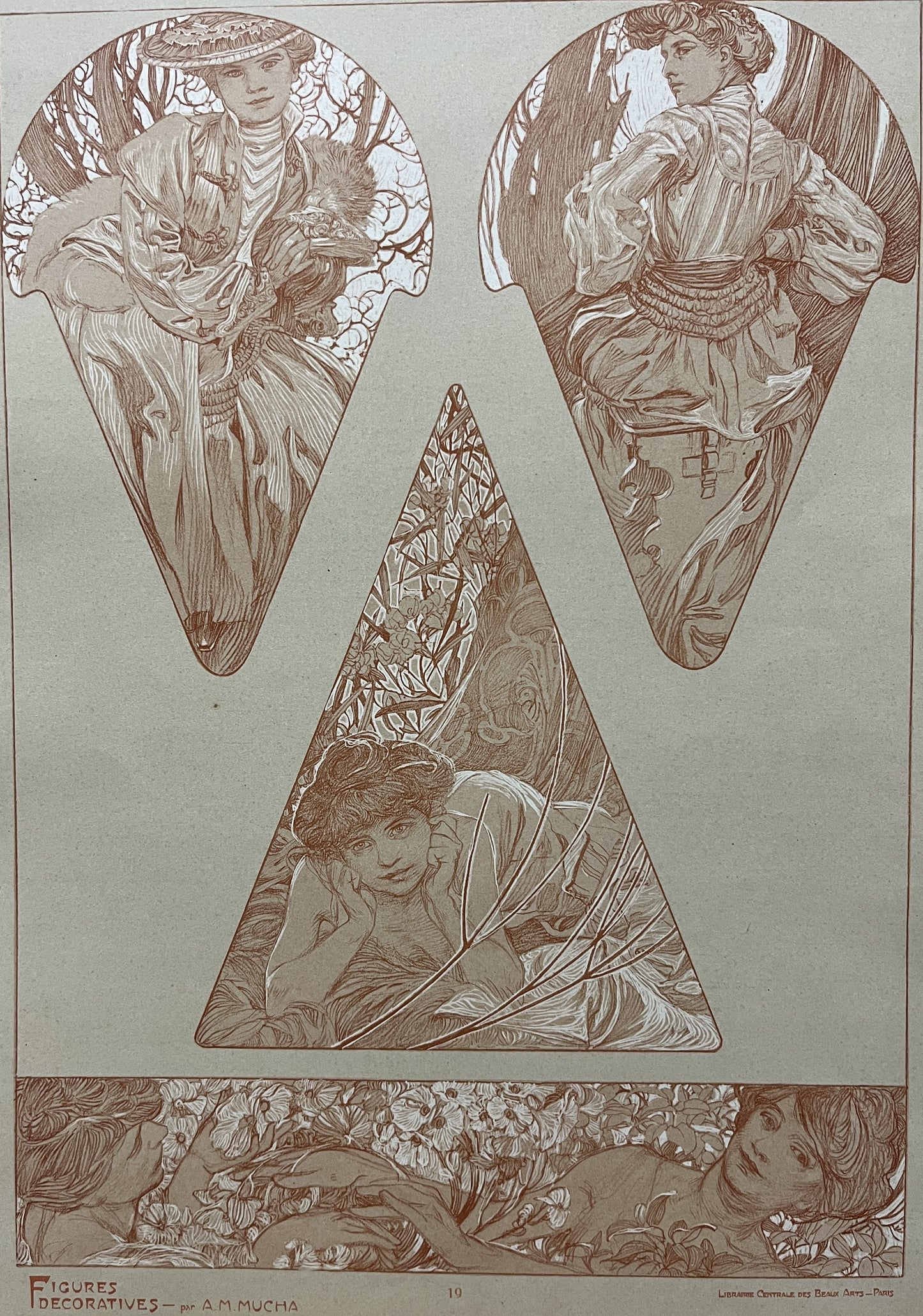 アルフォンス・ミュシャ「装飾人物集 PL19」