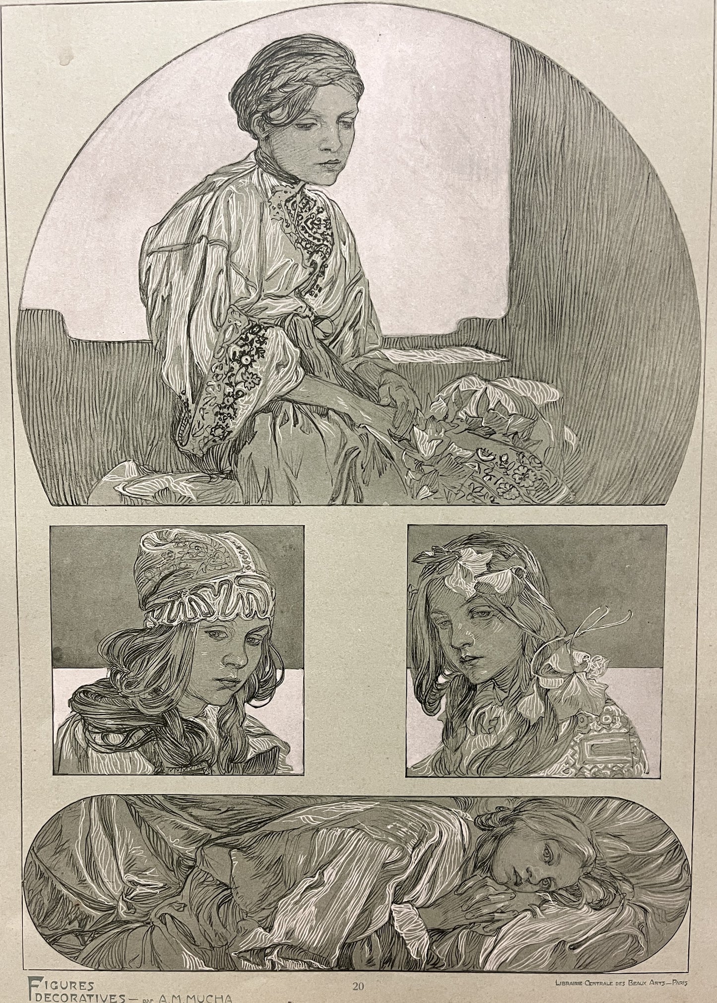 アルフォンス・ミュシャ「装飾人物集 PL20」