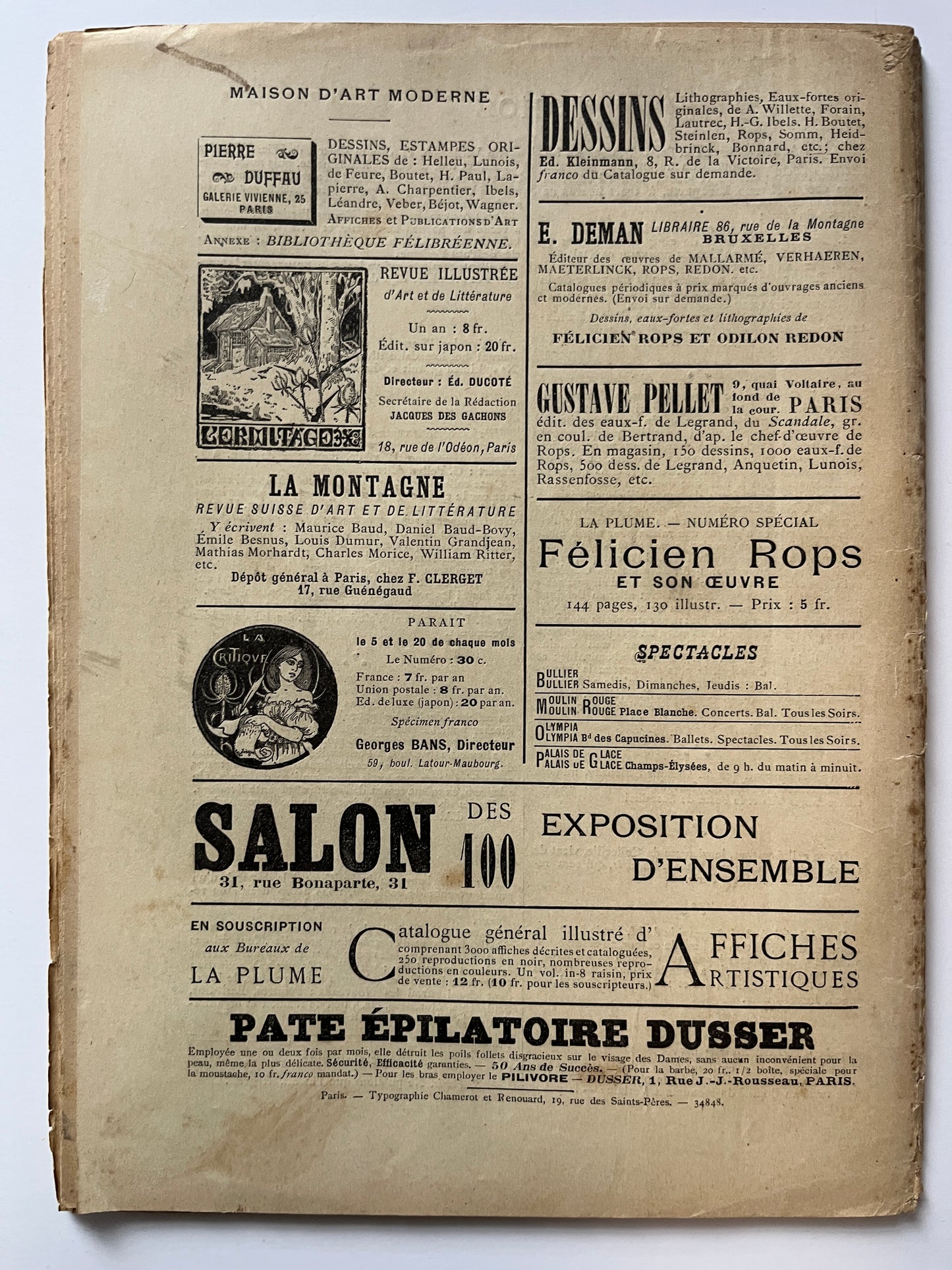 アルフォンス・ミュシャ 「ラ・プリュム」誌 1897年4月号