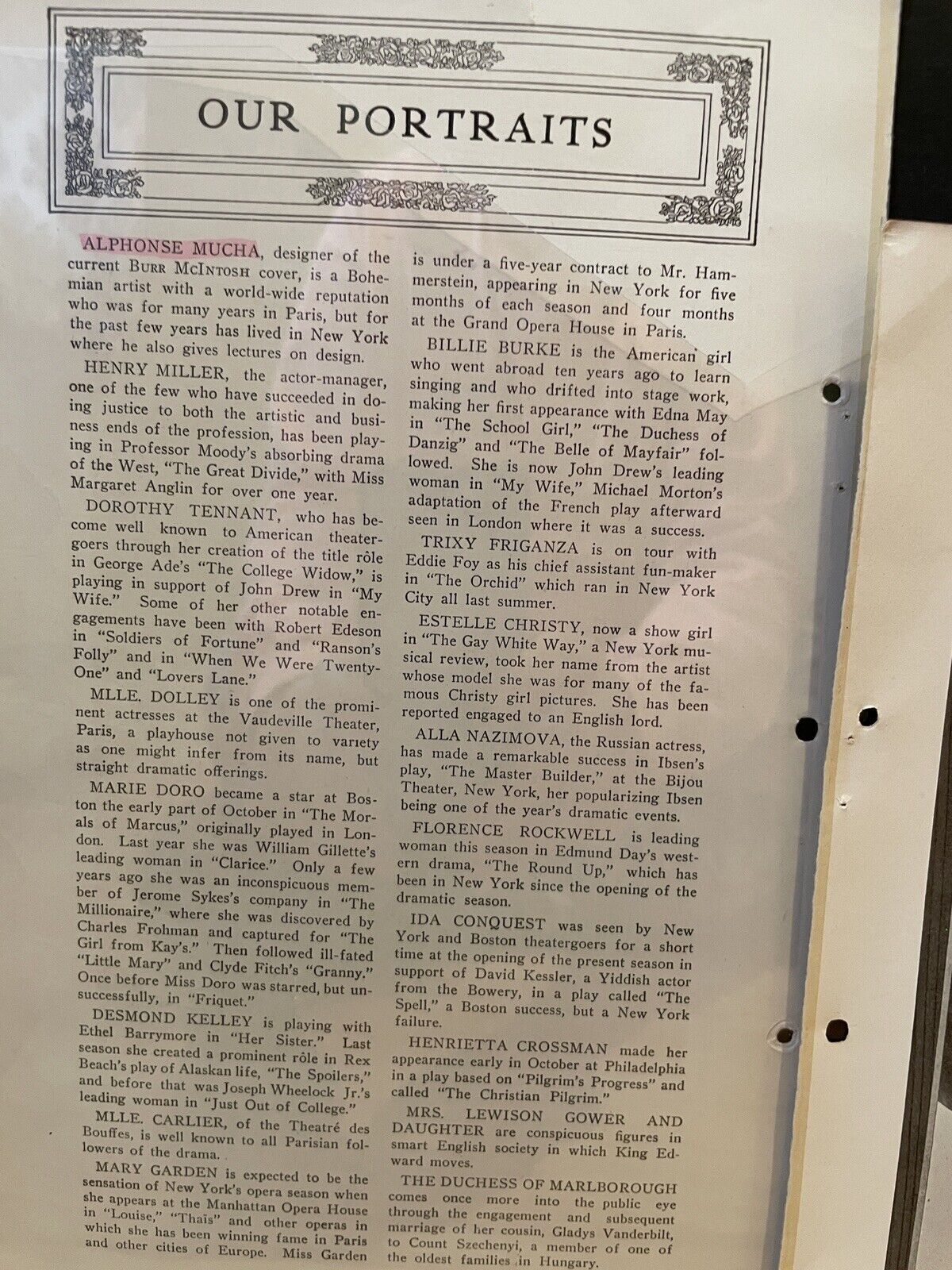 アルフォンス・ミュシャ「バーマッキントッシュ マンスリー」1907年