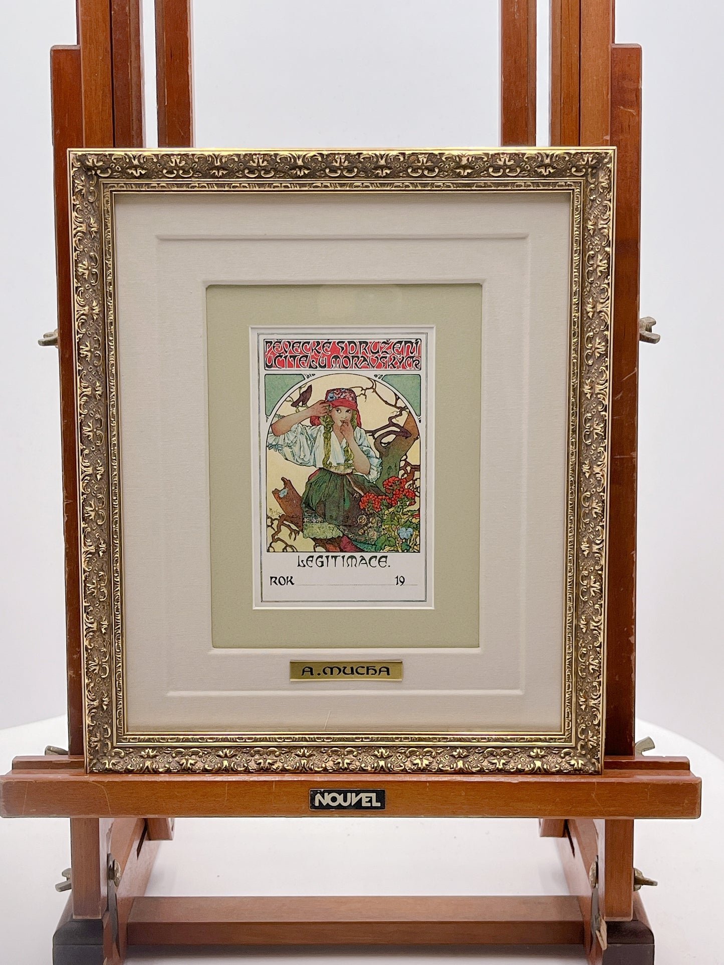 ミュシャ「モラヴィア教師合唱団」オリジナルリトグラフ絵はがき - ギャラリーK