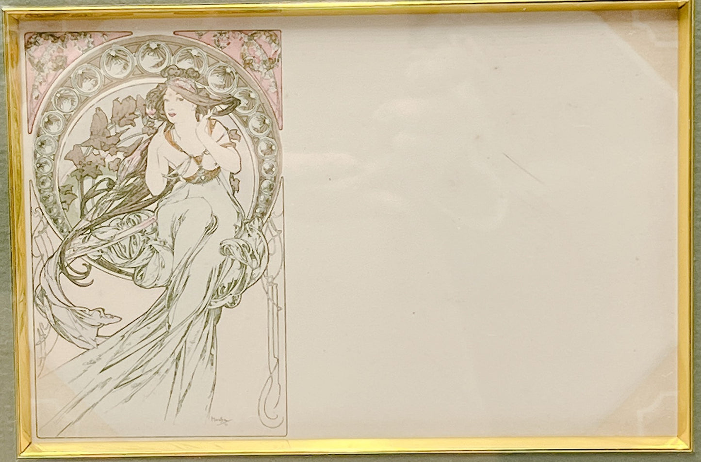 ミュシャ「四芸術」オリジナルリトグラフ絵はがき - ギャラリーK