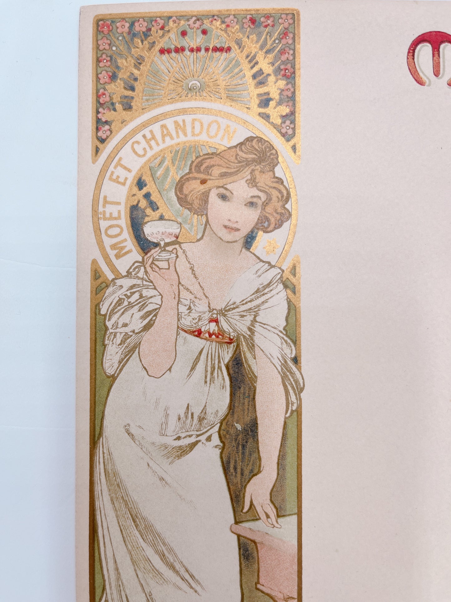 ミュシャ「モエ・エ・シャンドンのメニュー」オリジナルリトグラフ - ギャラリーK