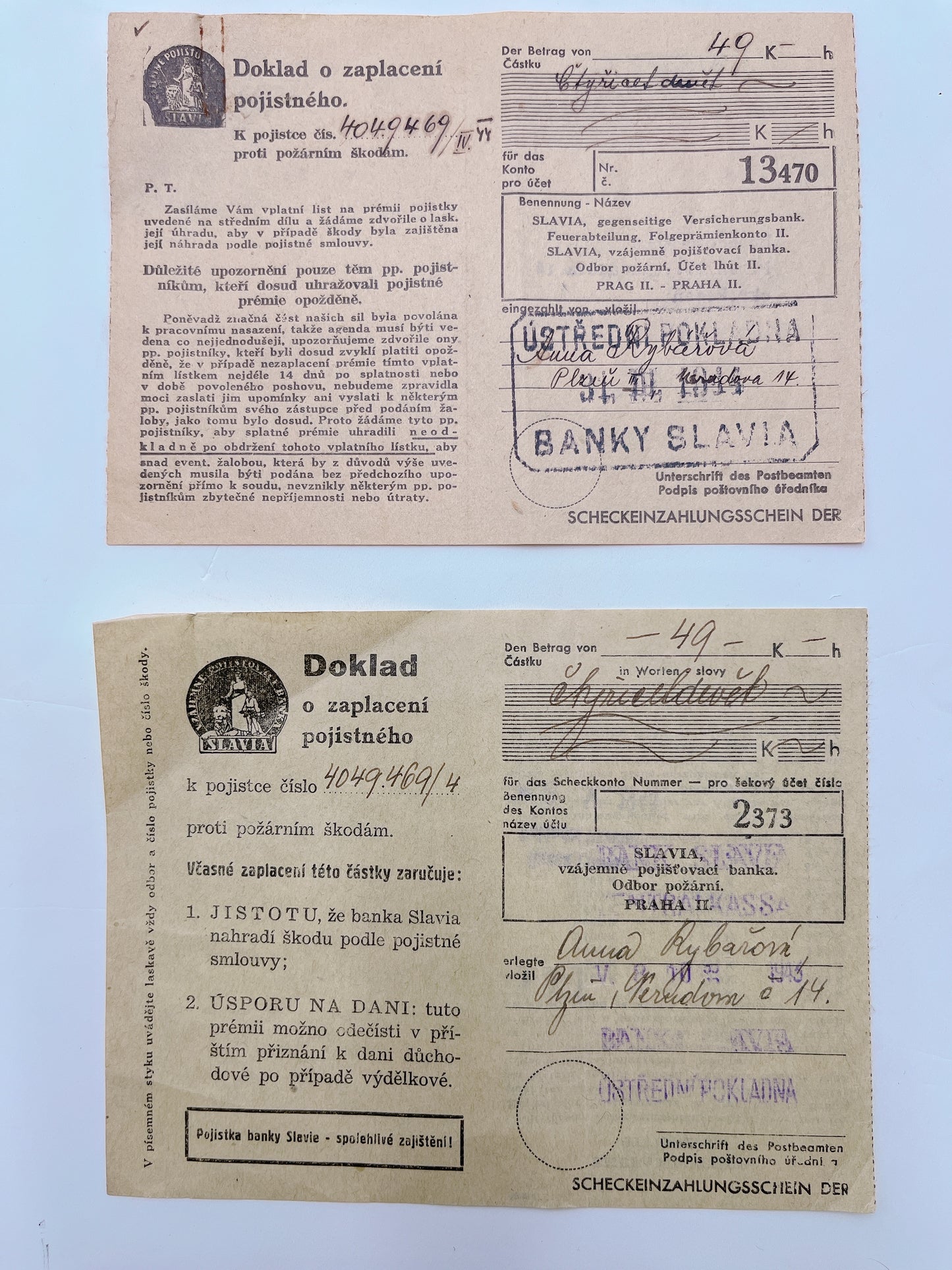 アルフォンス・ミュシャ「スラヴィア保険 保険証書フルセット」 - ギャラリーK