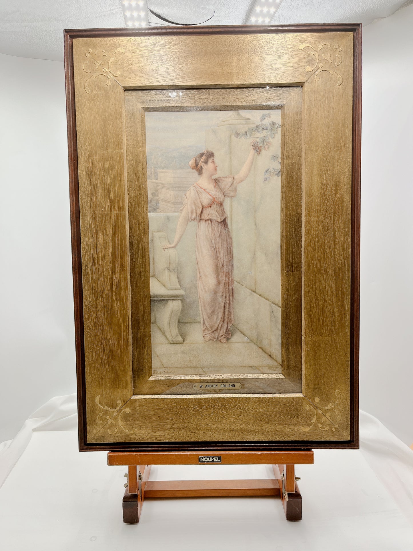 ウィリアム・アンスティ・ドーランド「ブドウを摘む乙女」水彩画 - ギャラリーK