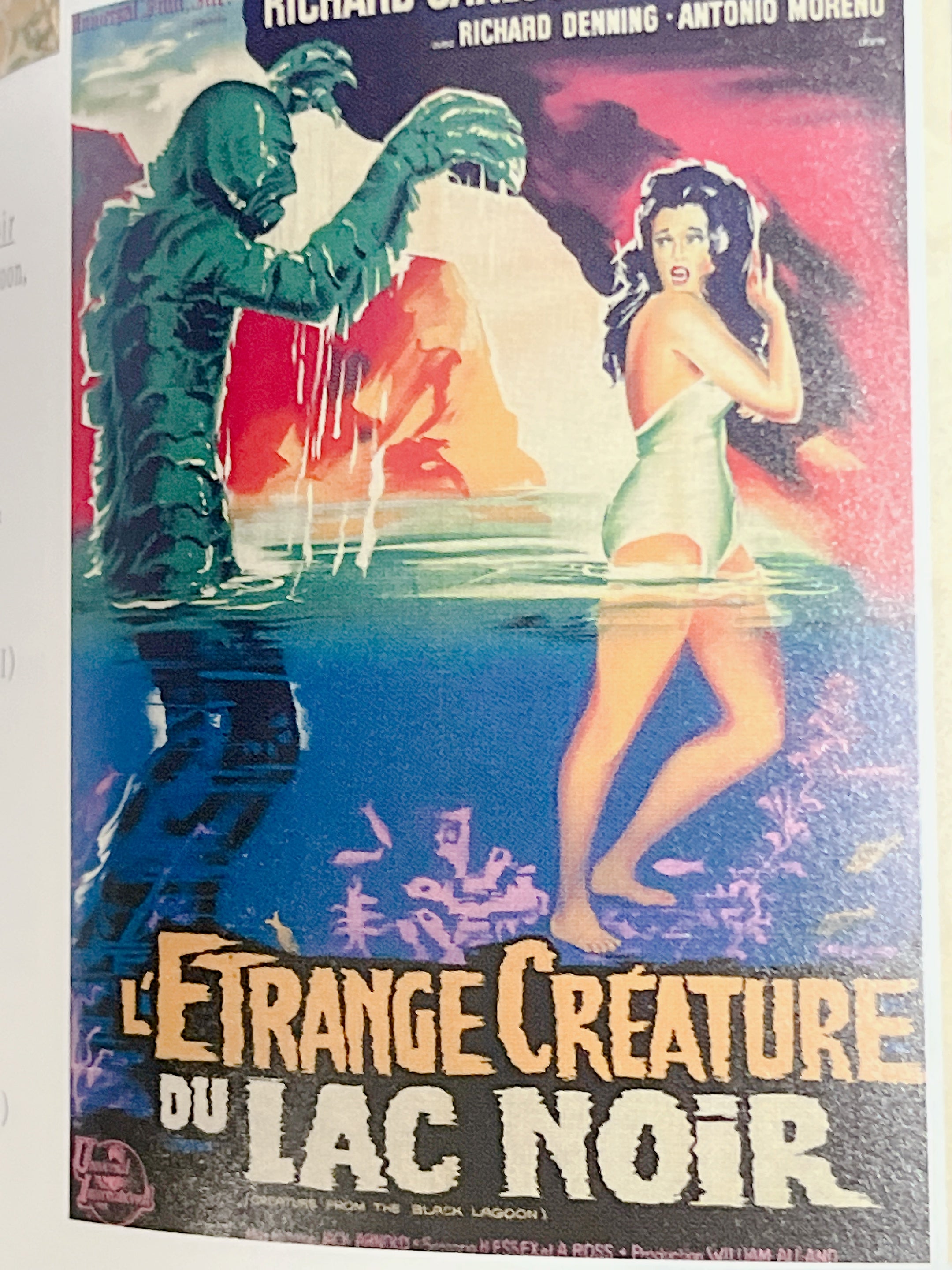 「アマゾンの半魚人」オリジナルリトグラフポスター 1954年 額付き 