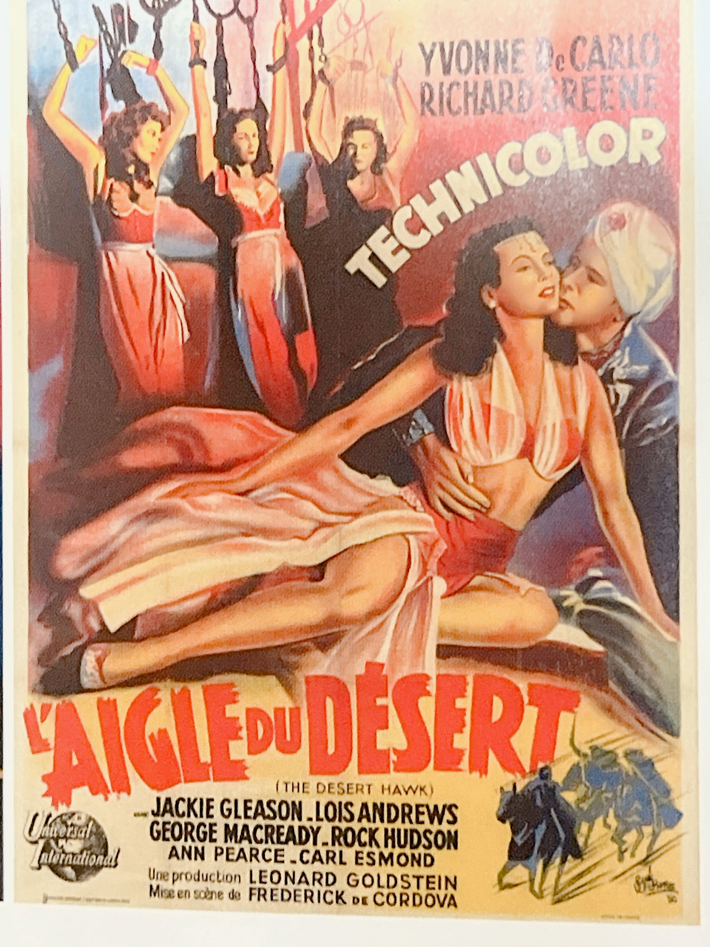 「砂漠の鷹」オリジナルリトグラフポスター 1950年 額付き - ギャラリーK