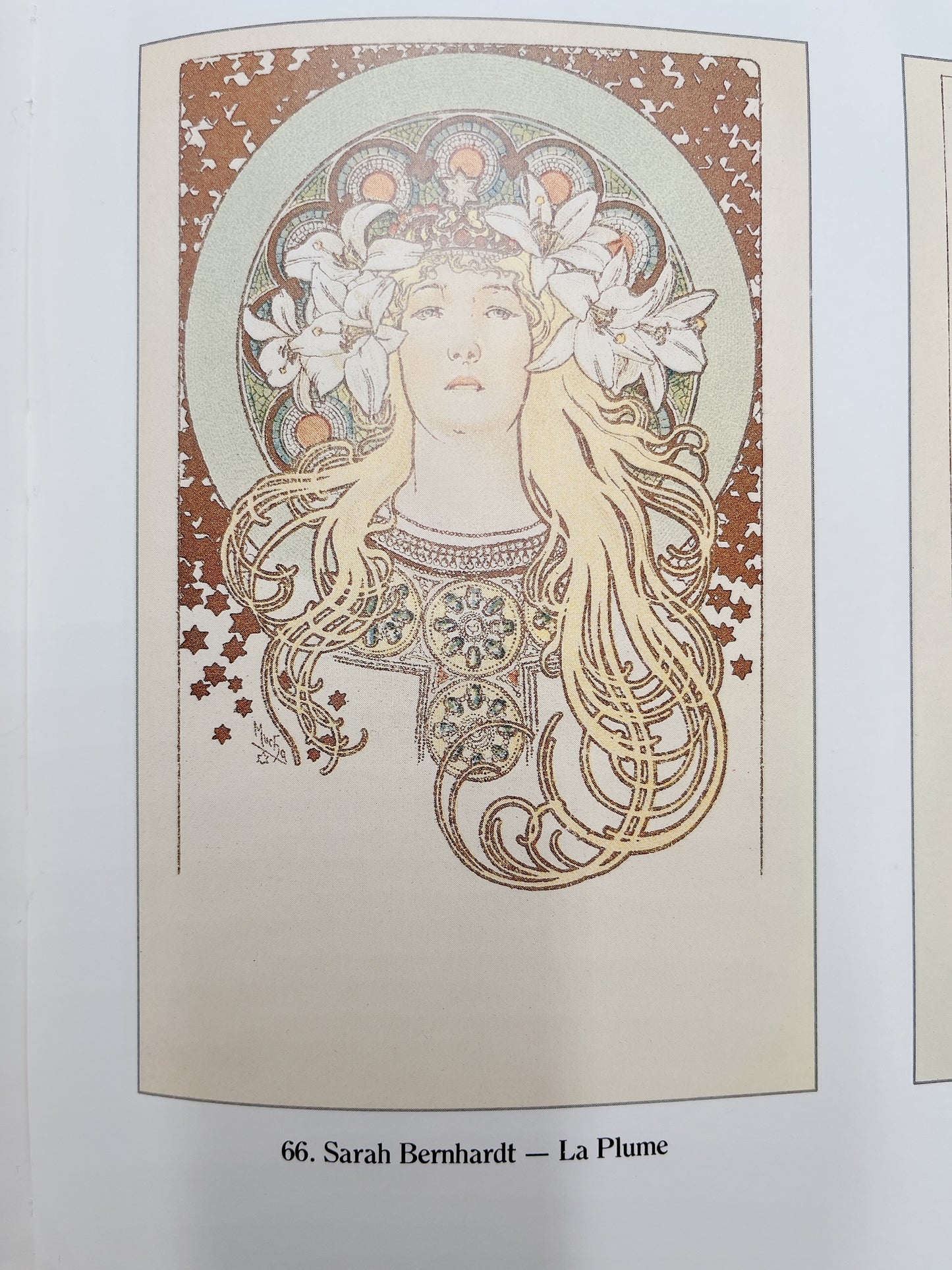 ミュシャ「サラ・ベルナール ラ・プリュム」オリジナルリトグラフ絵はがき - ギャラリーK