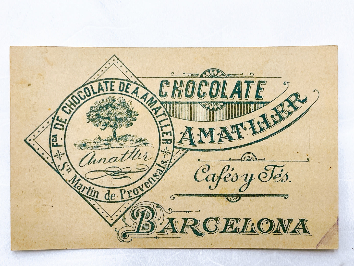 アルフォンス・ミュシャ「桜草」アマリエチョコレートカード 1900年頃 - ギャラリーK