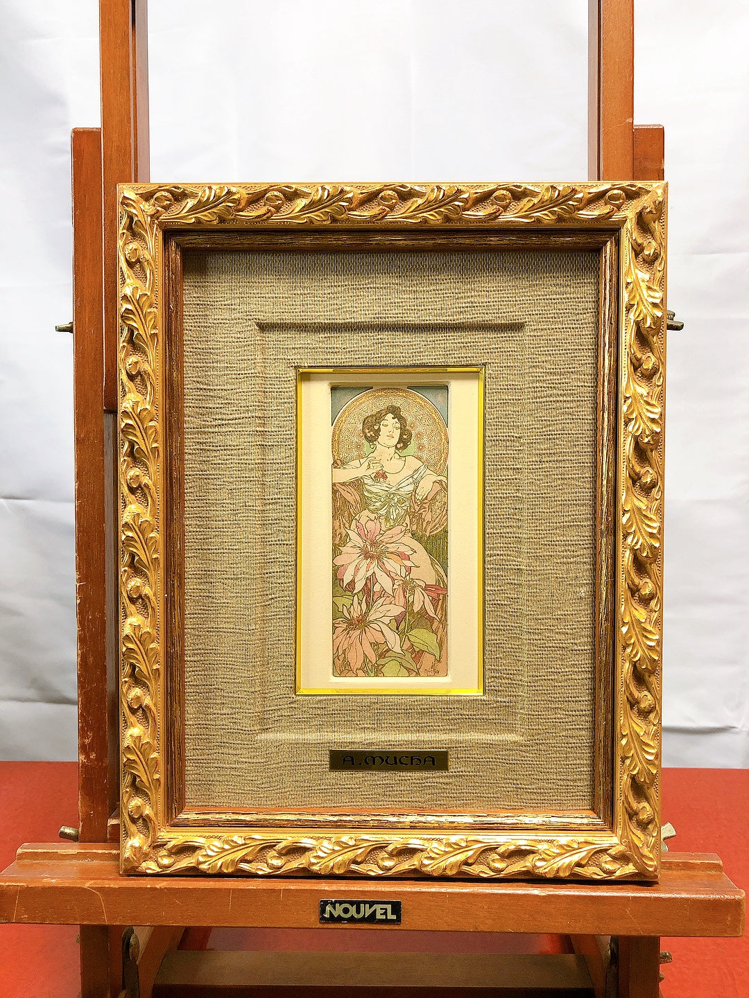 ミュシャ「ルビー」オリジナルリトグラフ絵はがき