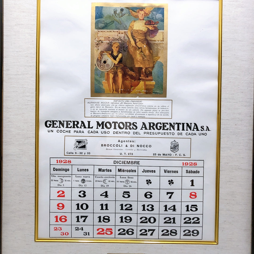 ミュシャ「ジェネラルモーターズ社のカレンダー」 - ギャラリーK