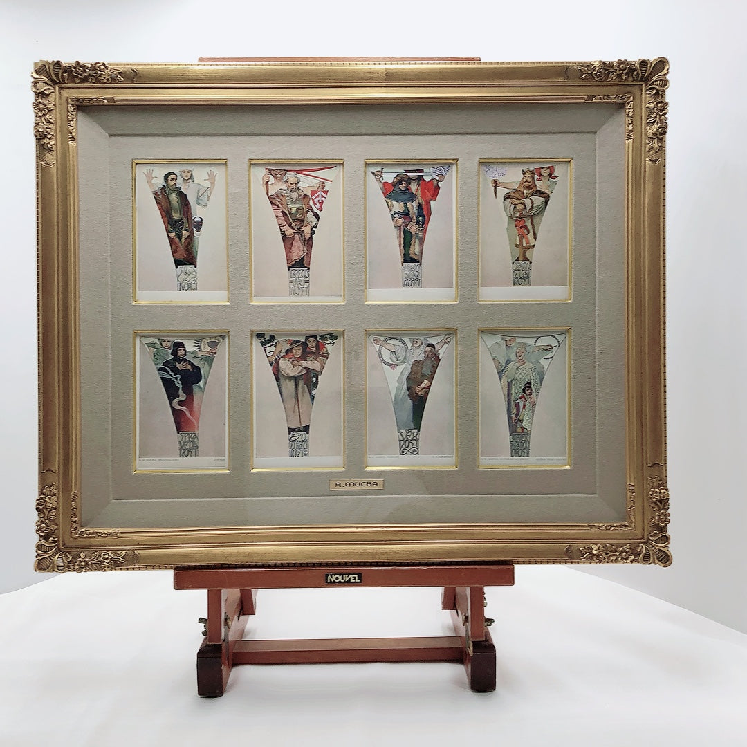 ミュシャ「プラハ市民会館市長ホール」オリジナル絵はがき 8作品コンプリートセット