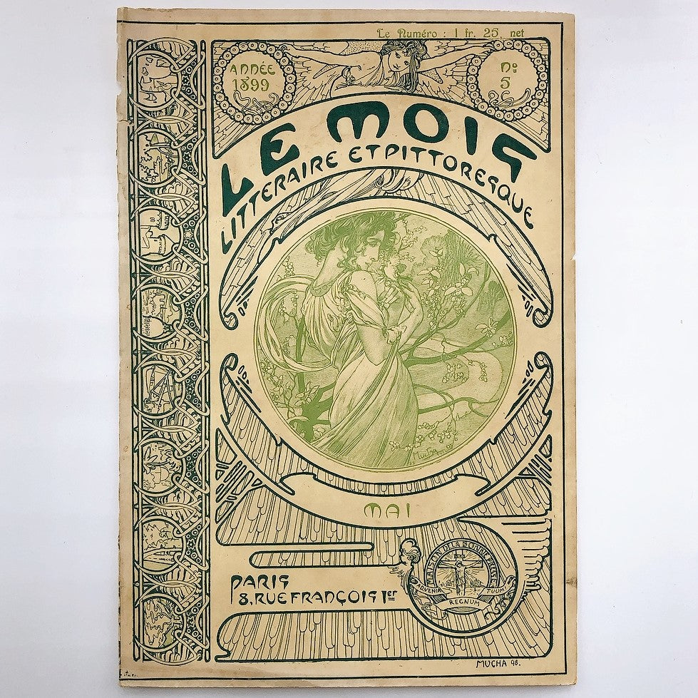 ミュシャ表紙絵「ル・モア」1899年5月号