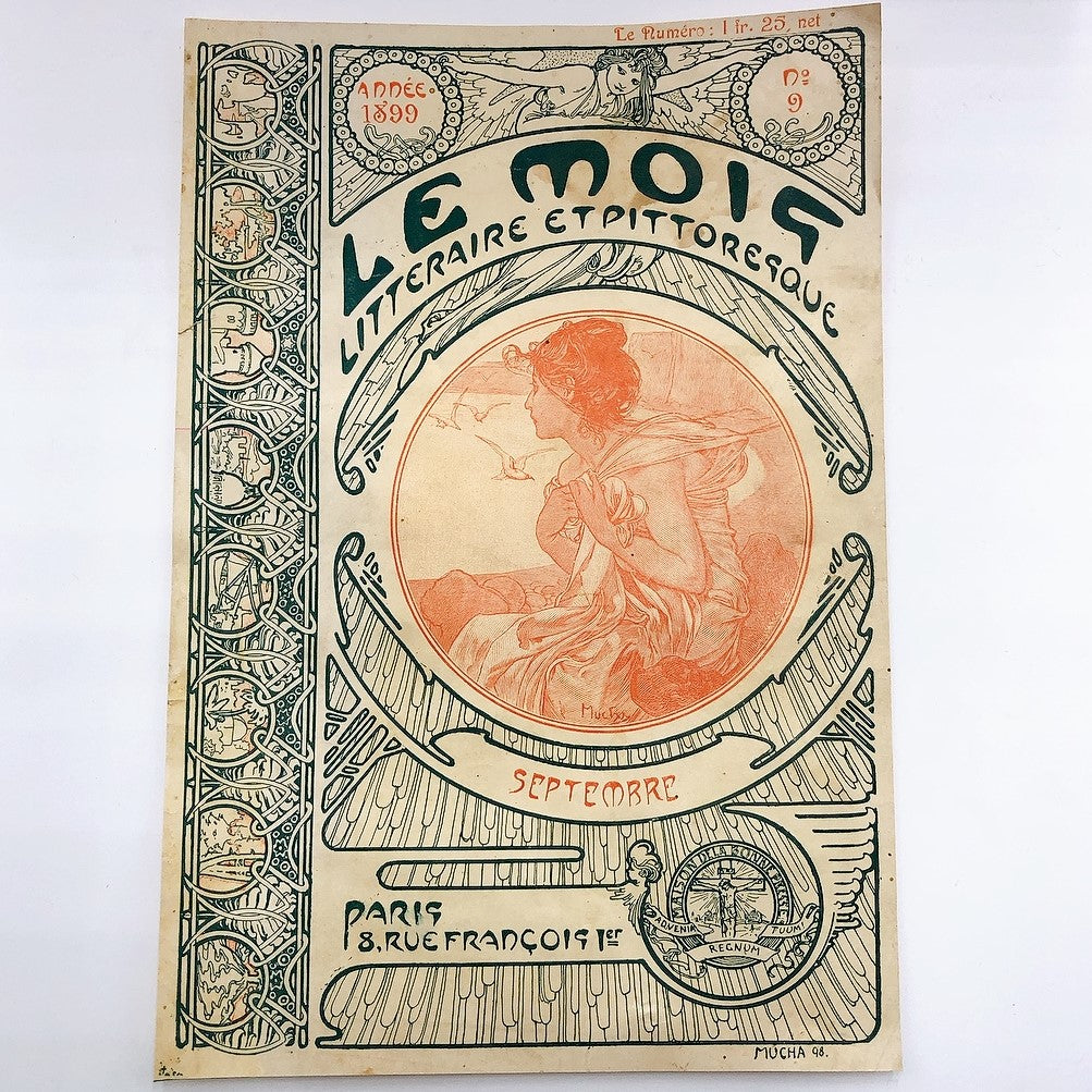 ミュシャ表紙絵「ル・モア」1899年9月号