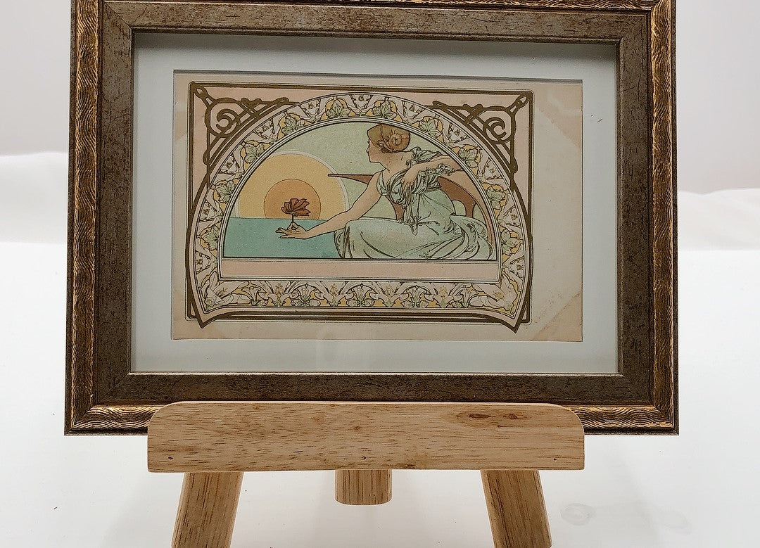 ミュシャ「ウォーターリリー」オリジナルリトグラフ絵はがき - ギャラリーK