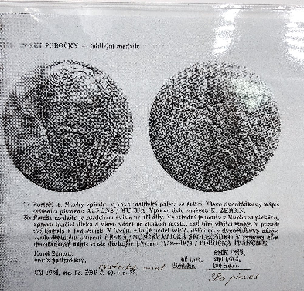 ミュシャの偉業を称える記念ブロンズメダル | 説明