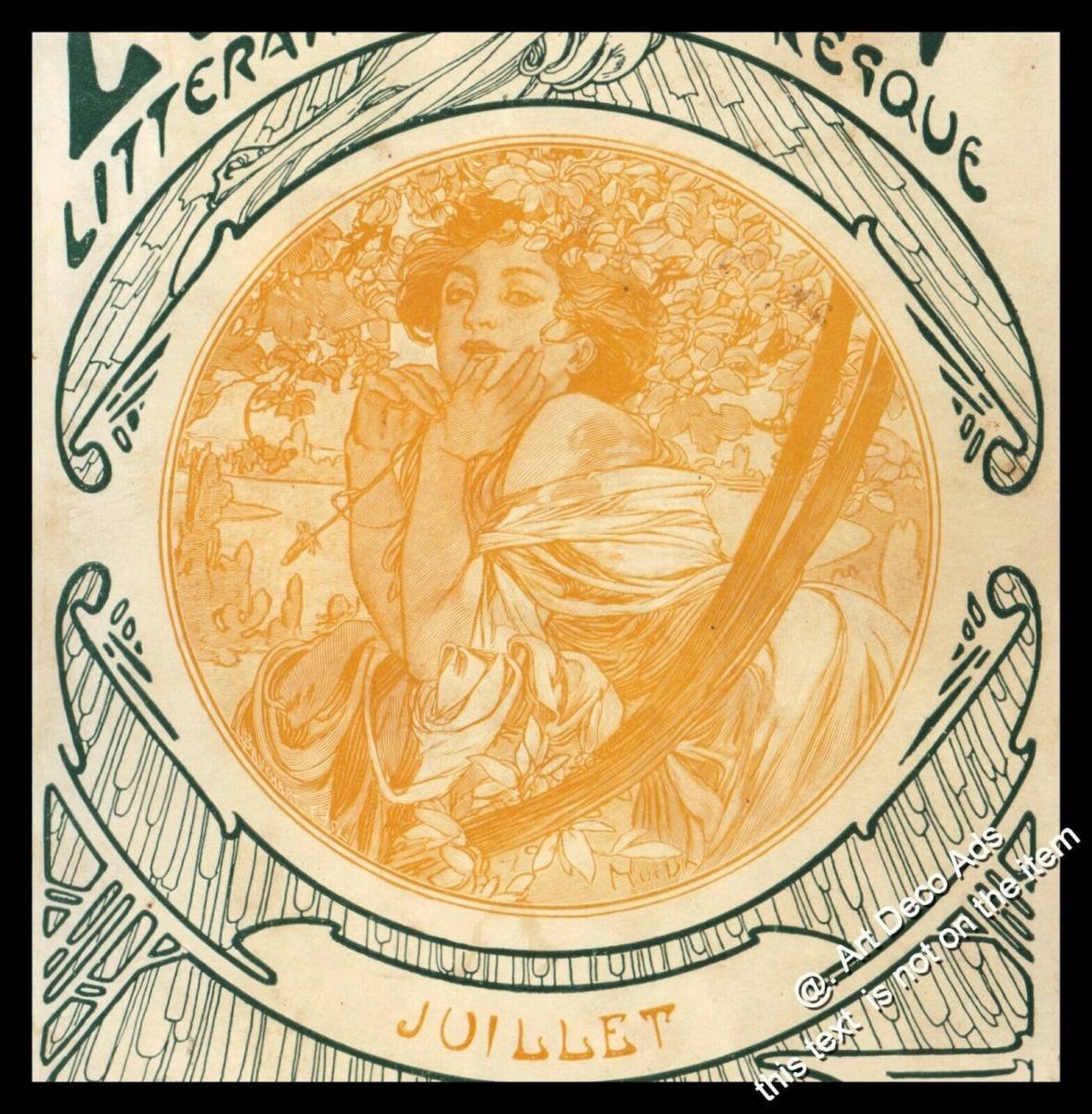 アルフォンス・ミュシャ 表紙絵「ル・モア」1899年7月号 - ギャラリーK