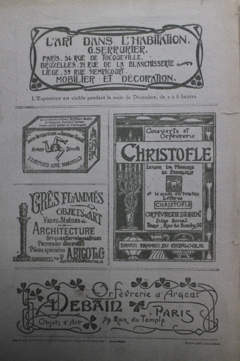 アールヌーボーの雑誌「ART ET DECORATION 」1902年 - ギャラリーK