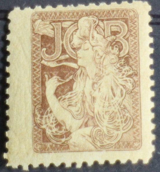 アルフォンス・ミュシャ「JOB」タバコのの巻紙の封印紙 茶色 - ギャラリーK