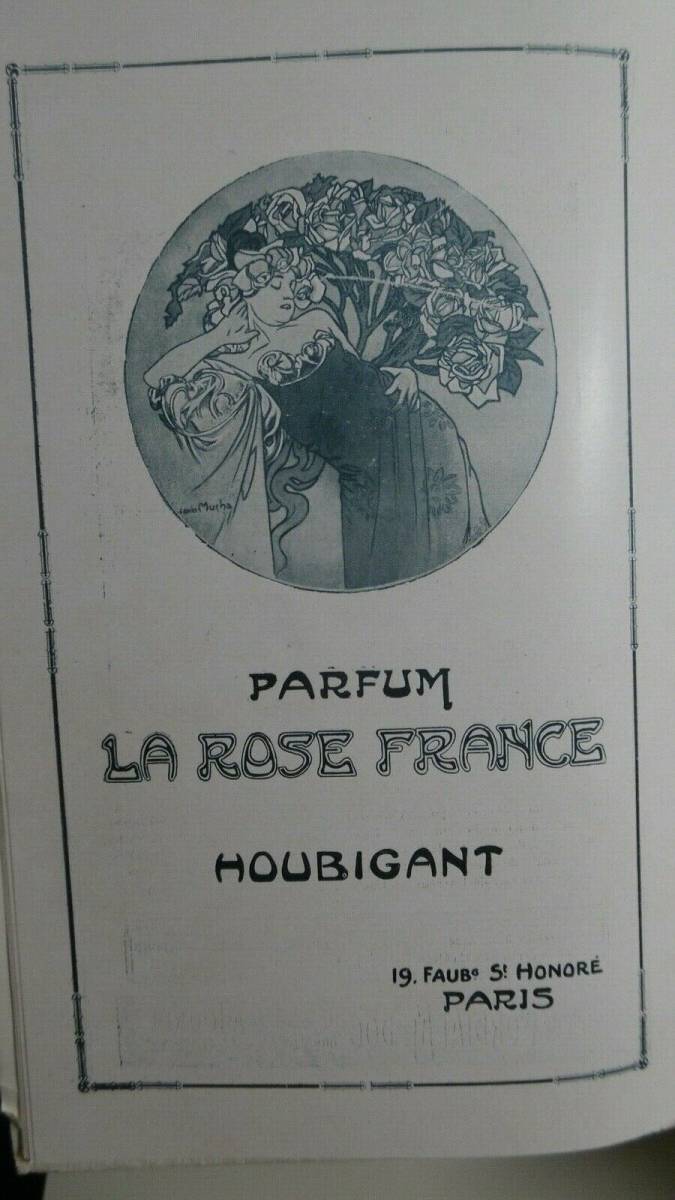 ☆ アルフォンス・ミュシャ ウビガン香水の広告「ローズ フランス