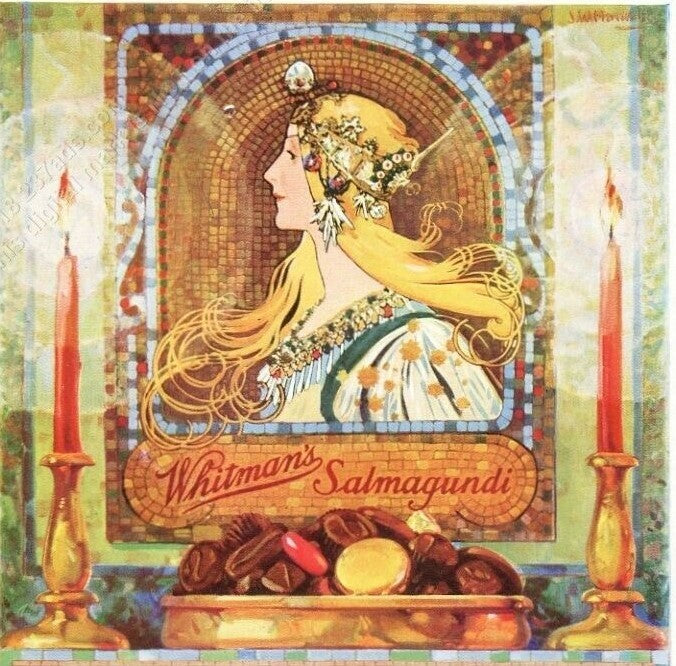 ミュシャ 「ウィットマンチョコレート ゾディアック缶」広告 - ギャラリーK