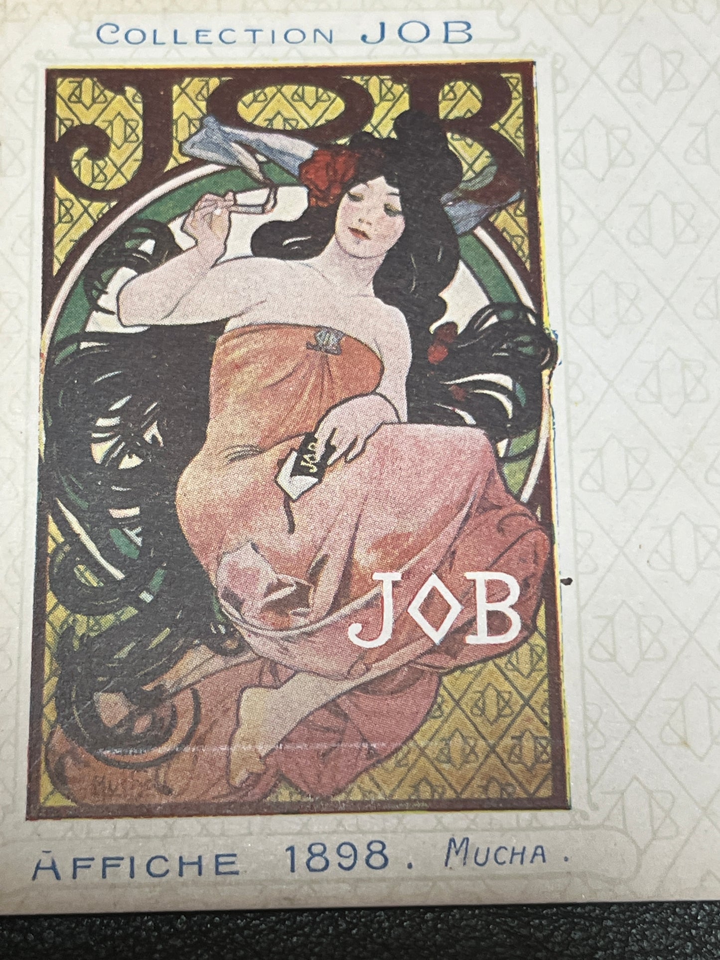 ミュシャ「JOB」オリジナルリトグラフ絵はがき