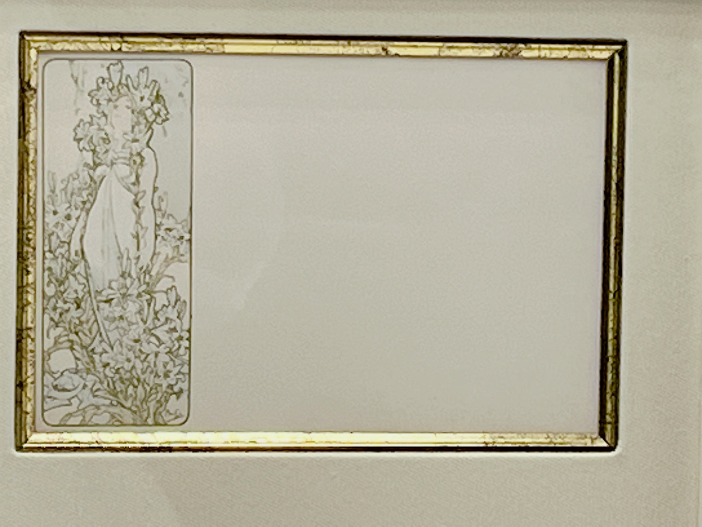 アルフォンス・ミュシャ「四つの花」オリジナルリトグラフ絵はがき - ギャラリーK