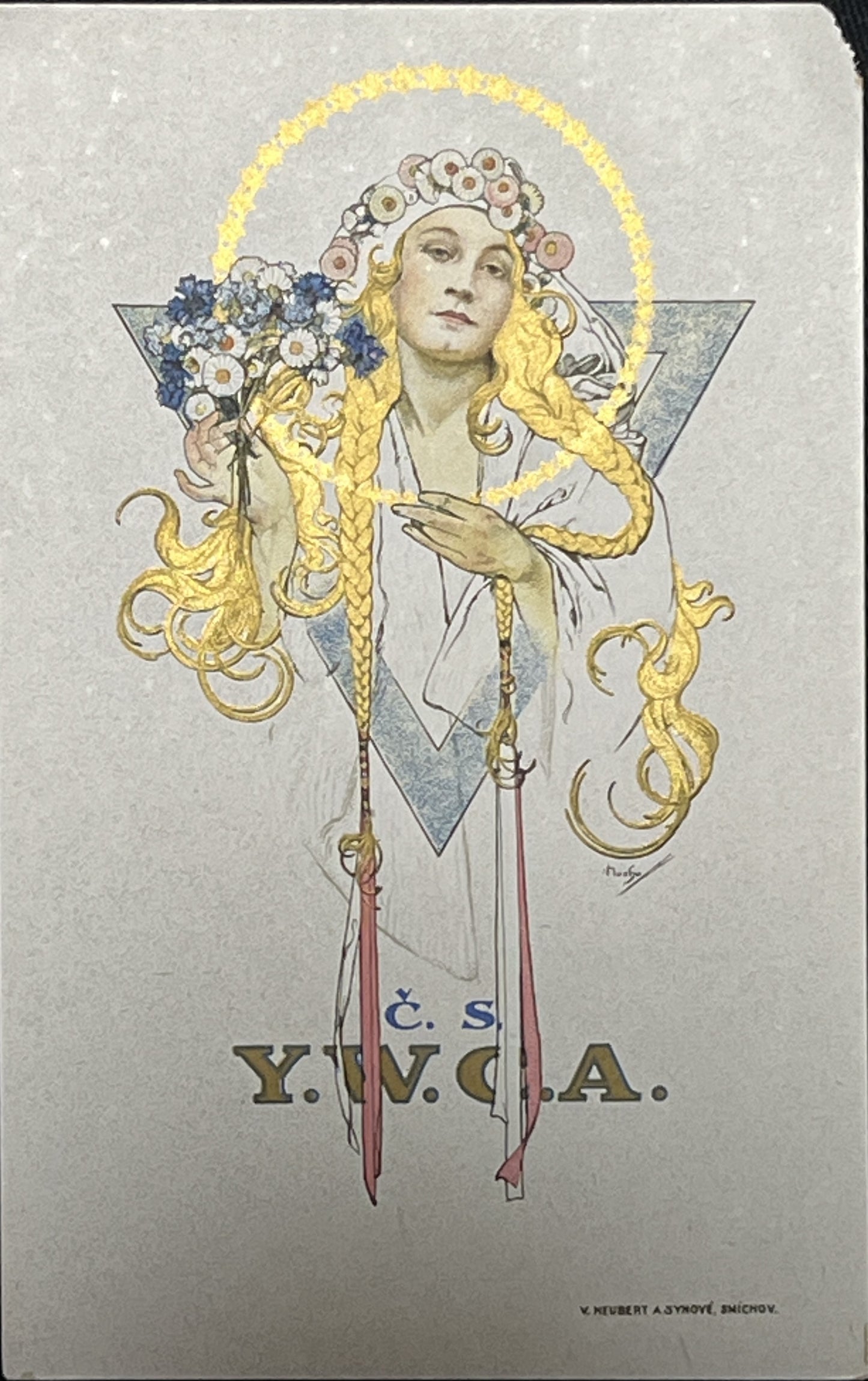 　ミュシャ「チェコスロバキア　Y.W.C.A」オリジナル絵はがき