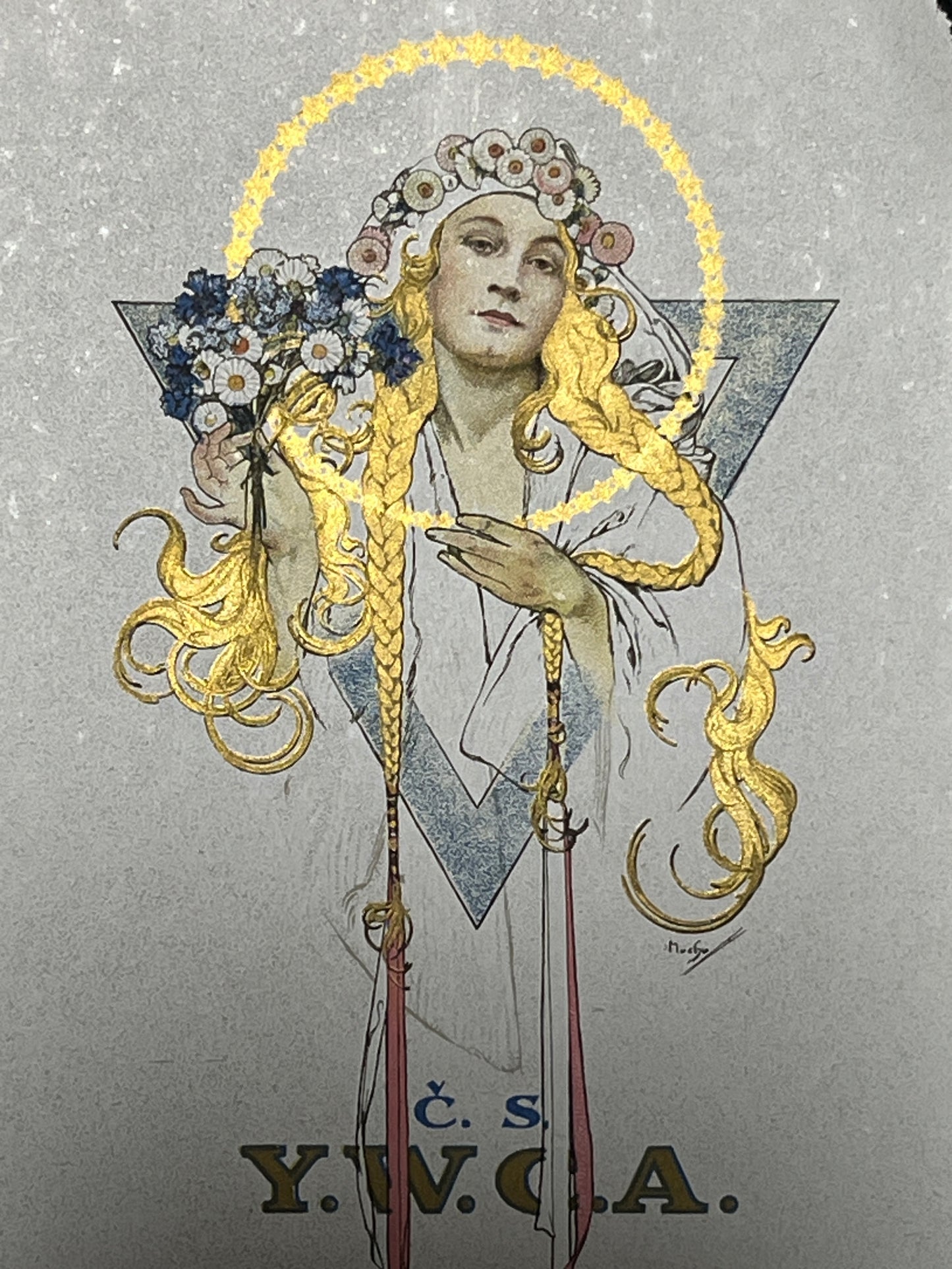 　ミュシャ「チェコスロバキア　Y.W.C.A」オリジナル絵はがき