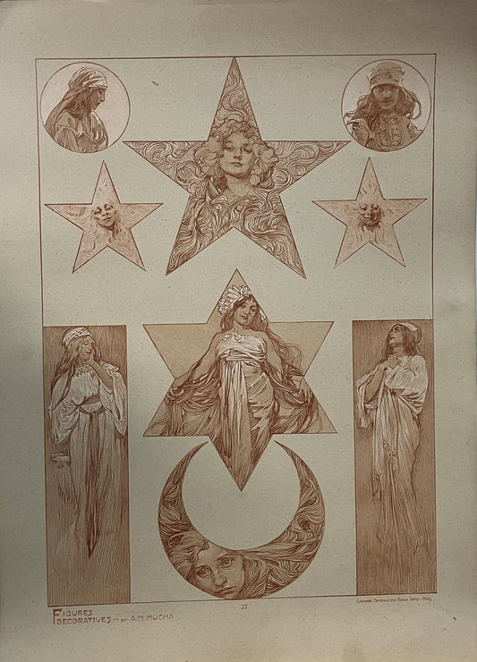アルフォンス・ミュシャ「装飾人物集　PL27」