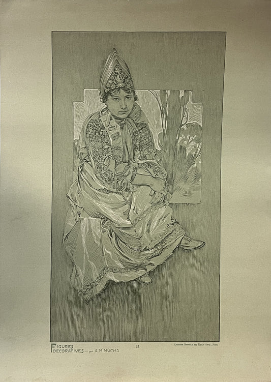 アルフォンス・ミュシャ「装飾人物集　PL24」