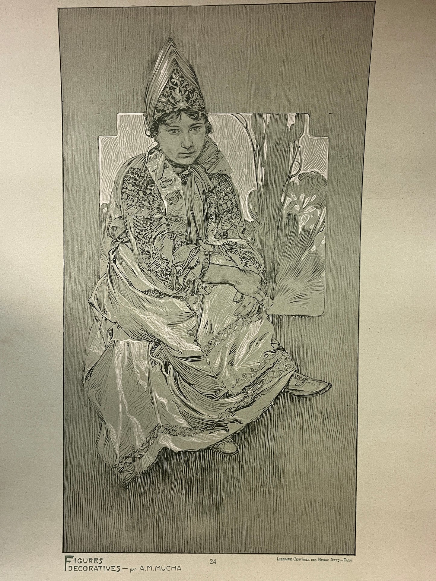 アルフォンス・ミュシャ「装飾人物集　PL24」